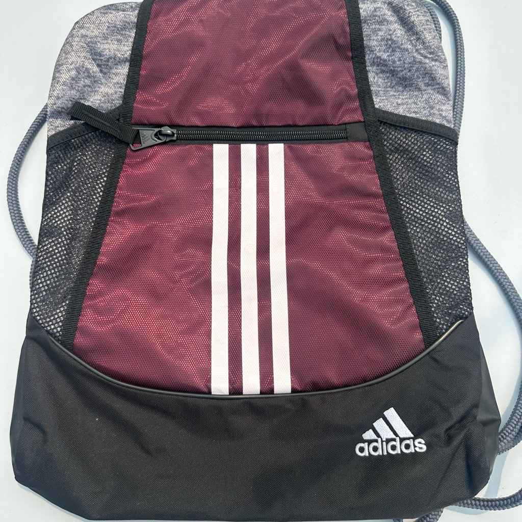 Adidas Maroon And Black Backpack